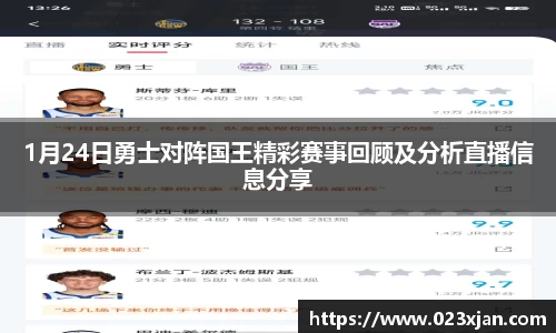 1月24日勇士对阵国王精彩赛事回顾及分析直播信息分享